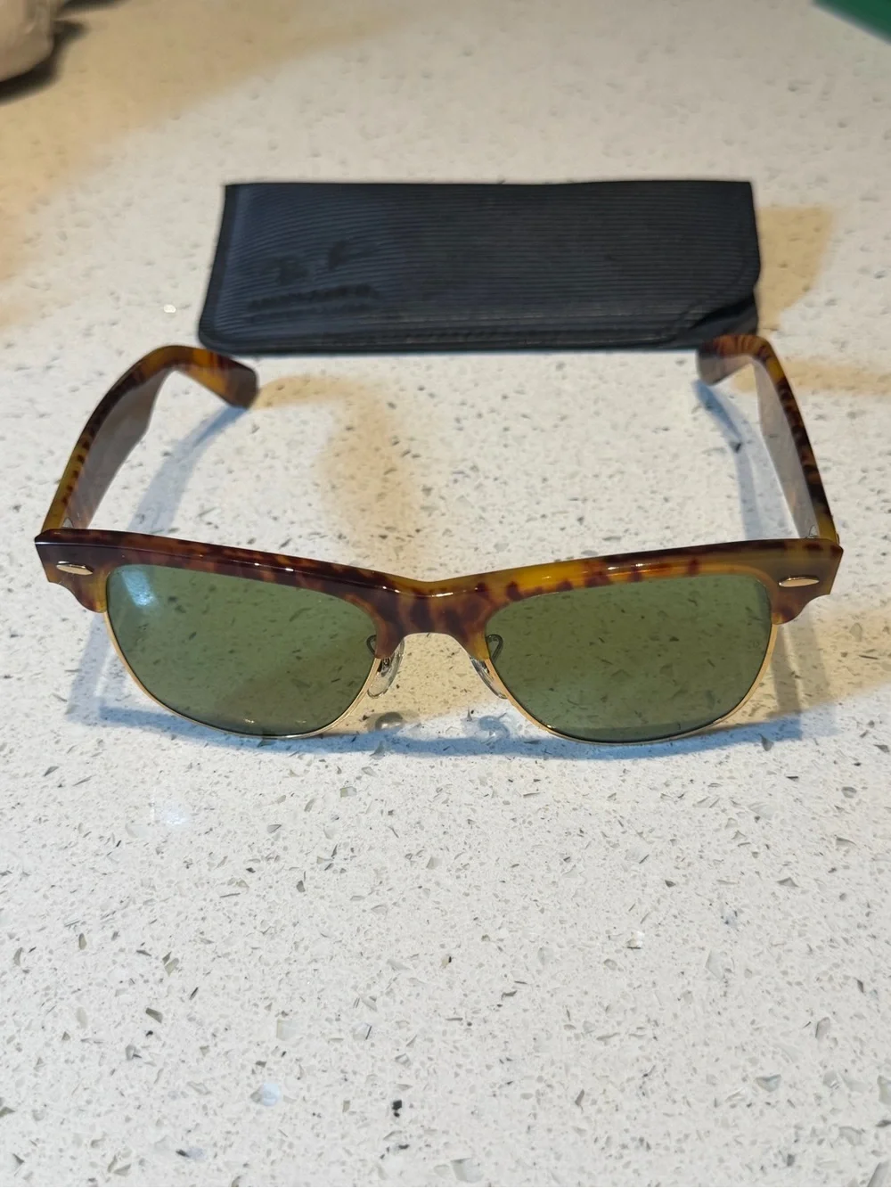 Ray-Ban vintage bl wayfarer max Tortoise Brown Patterned Sunglass Arms